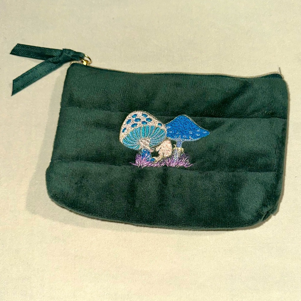 Embroidered Green Pouch